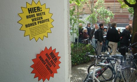 Proteste gegen Mieterh&#246;hungen im Kreuzberger Graefekiez