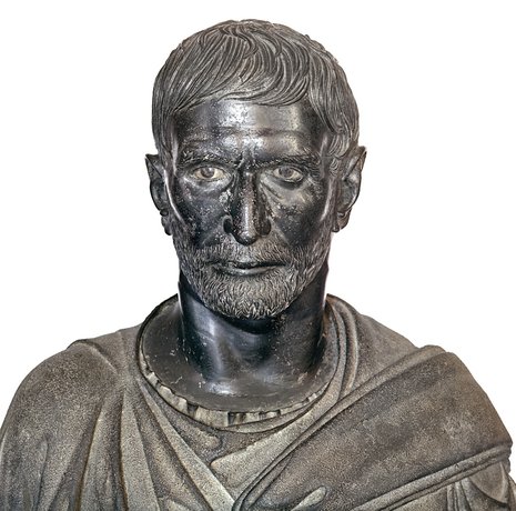 Die Bronzeb&#252;ste des sogenannten Brutus aus Rom