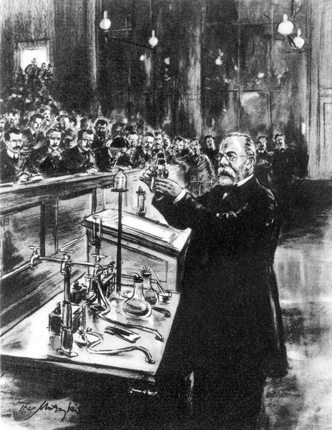 1882: Koch bei der Vorstellung des Tuberkulose-Erregers