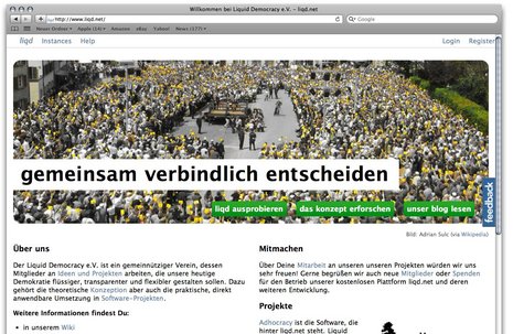 Direkte Demokratie im Internet; Screenshot: Marcus Meier