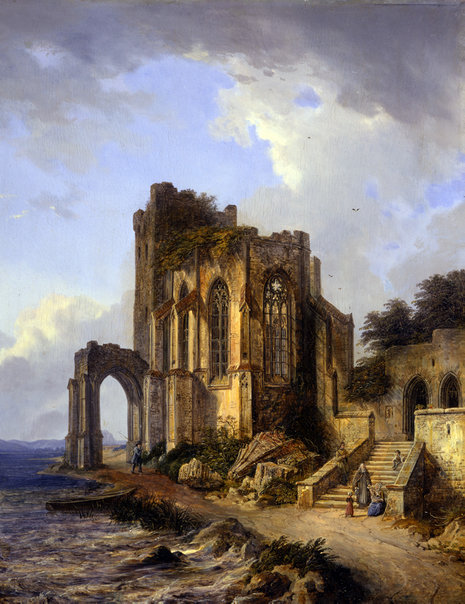 Kirchenruine am Meer von Domenico Quaglio, 1824