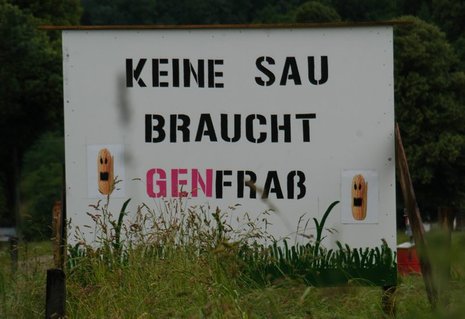 Protestschild in Bayern
