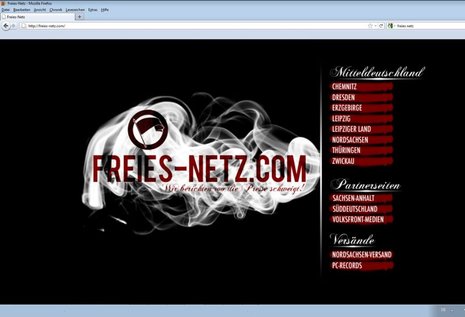 Die Startseite des neonazistischen Internetportals »Freies Netz«. Es ist mehr als ein Forum zum Austausch von Informationen.