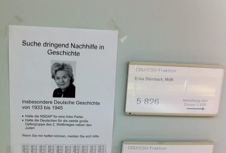 Erika Steinbachs Bürotür im Bundestag