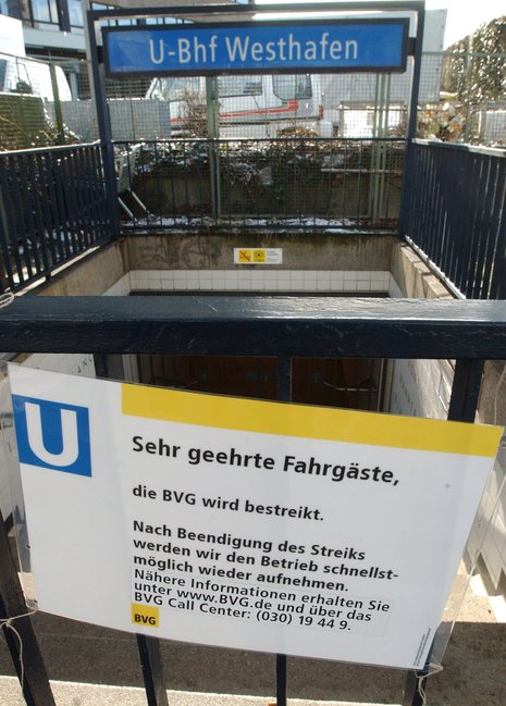 Den letzten BVG-Streik gab es 2008.