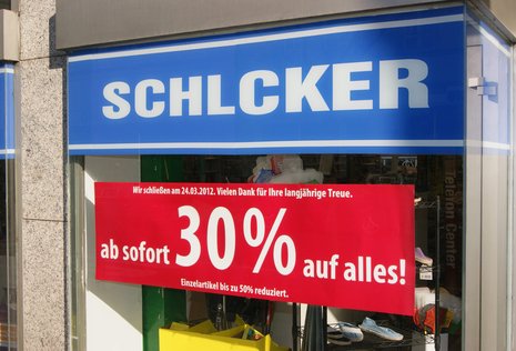 Verschwindet langsam: Schleckermarkt in Wiesbaden