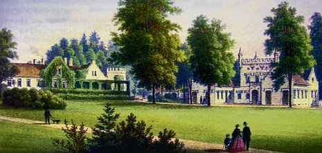 Jagdschloss und Oberförsterei um 1870, Lith. Anstalt W. F. Preller
