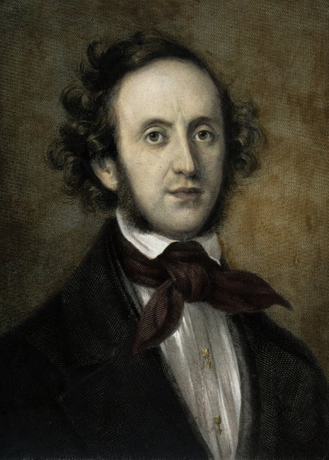 Felix Mendelssohn Bartholdy (Kupferstich von Gustav Seidel, 1845)