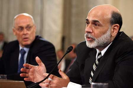 US-Finanzminister Paulson (l.) und Notenbankchef Bernanke Foto:AFP